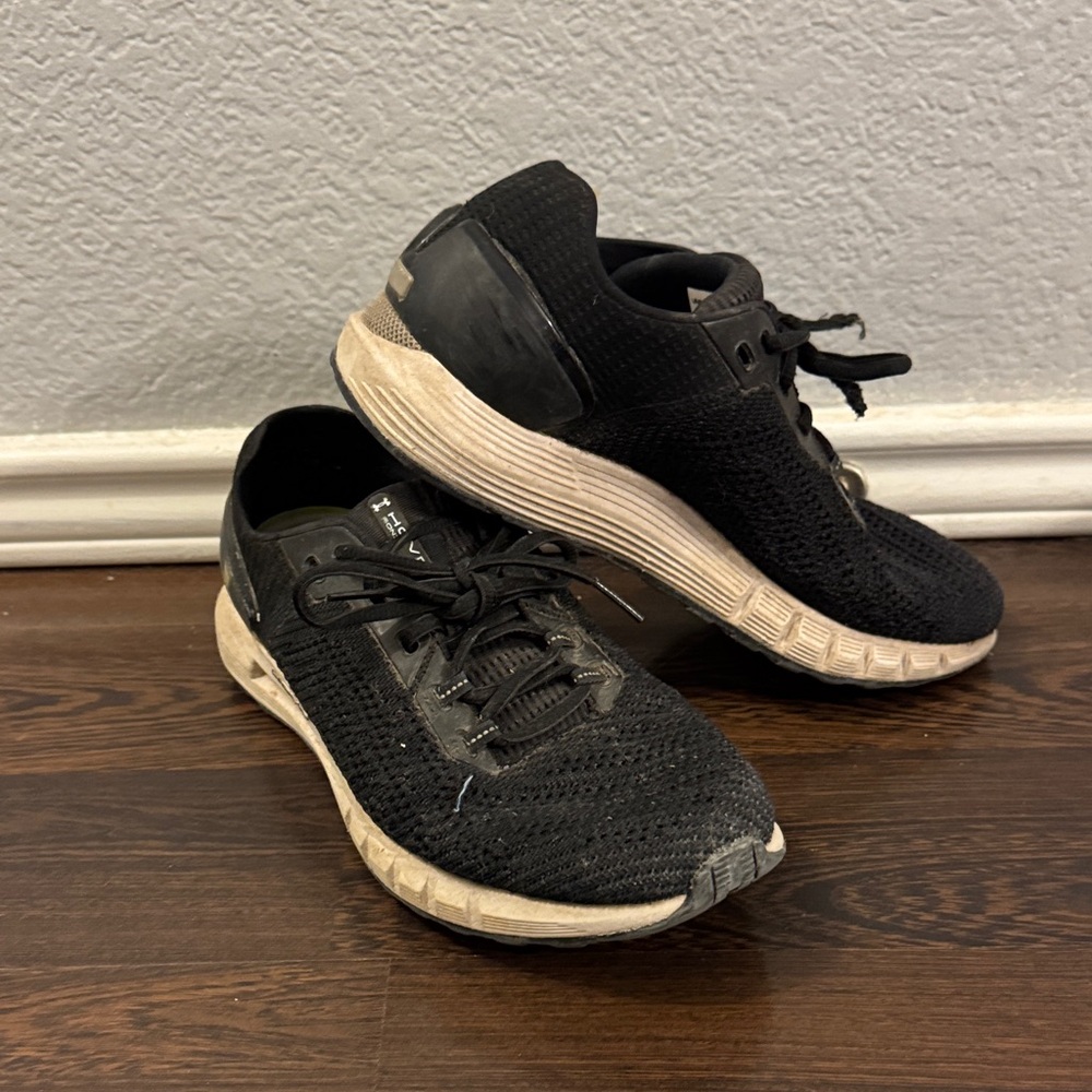 Under Armour Hovr Black and White Athletic Shoes